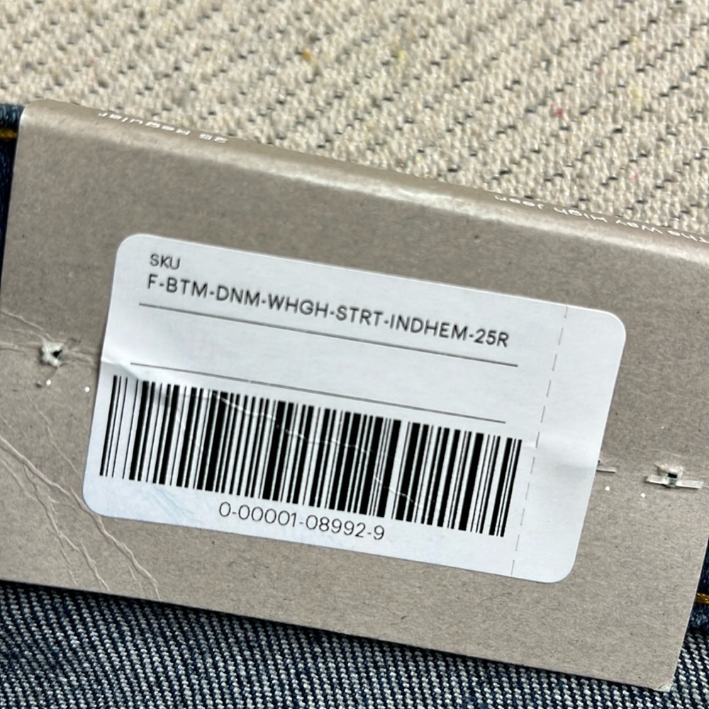 Everlane The Way High Jean Abyss Released Hem Straight leg Denim Jeans, size 25 - Picture 15 of 17